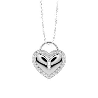 Gold Shine Heart Diamond Pendant